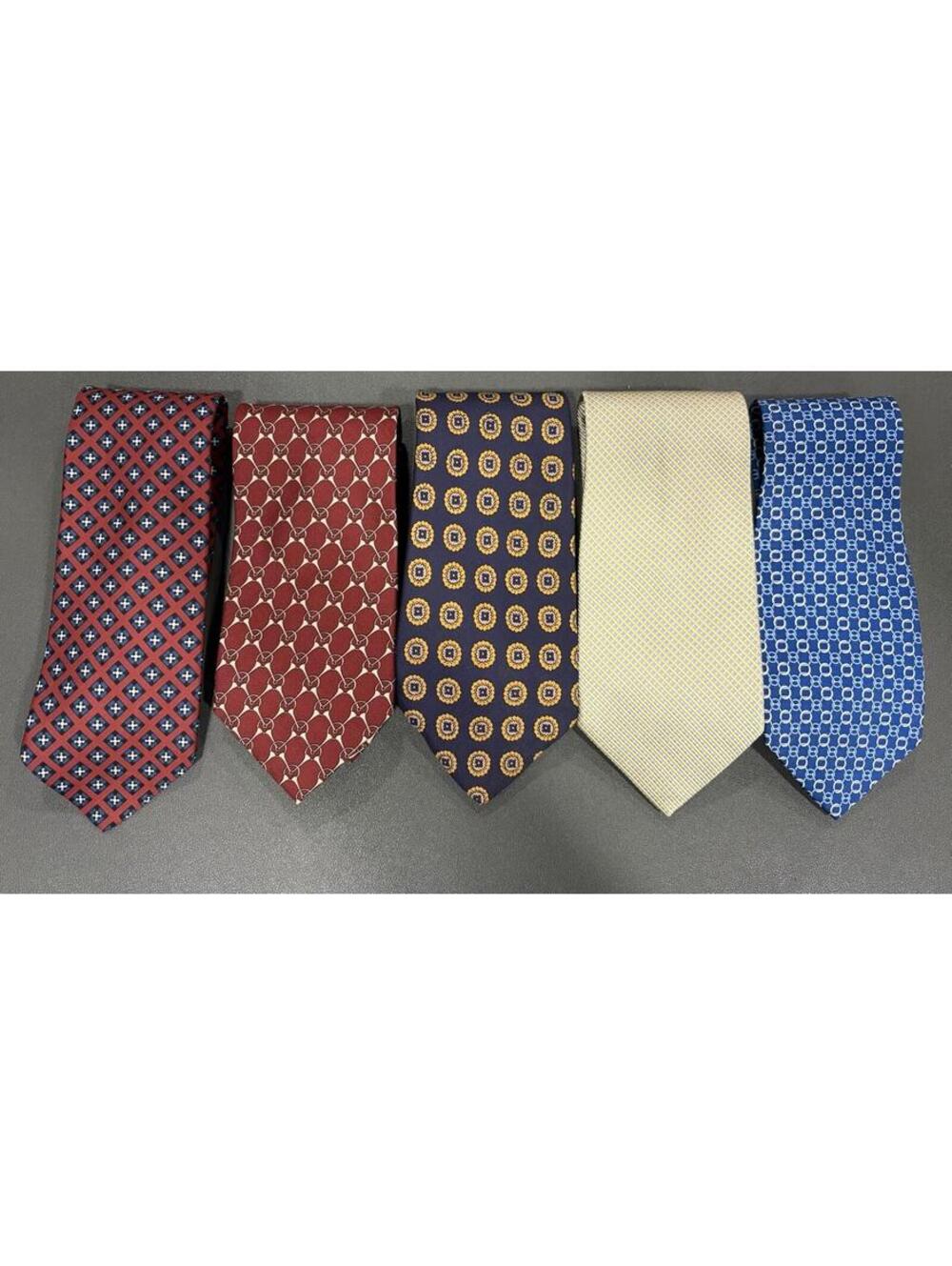 Brooks Brothers Lot Of 5 100% Silk Ties Various Patterns & Colors L3